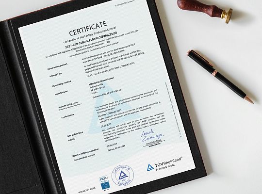 Certificate of Factory Production Control (FPC)